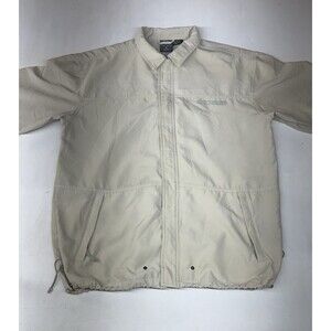 Rare Oakley Software Shirt L Men’s Zip Mad Science Beige Short Sleeve Pockets